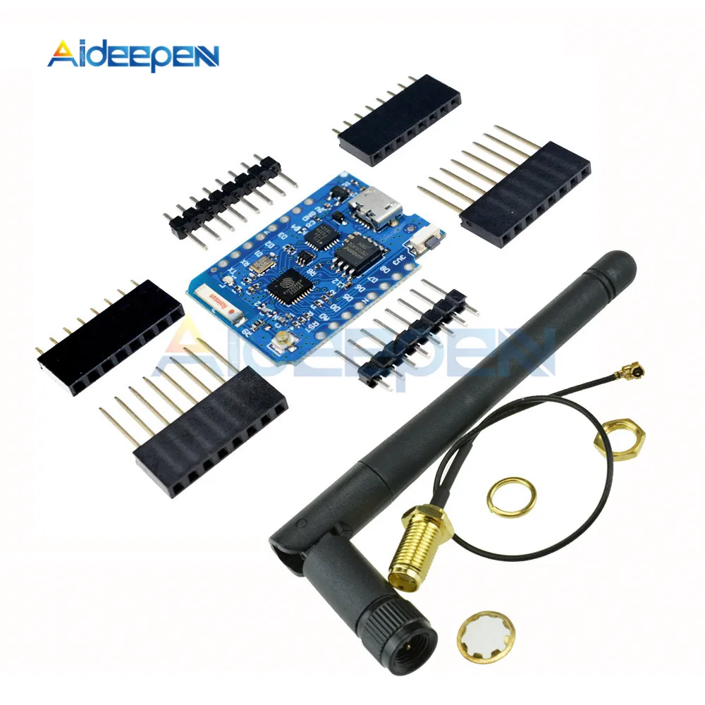 Module with Antenna Для WEMOS D1 Mini Pro 16M Bytes внешняя антенна разъем NodeMCU ESP8266 ESP-8266EX CP2104 wifi макетная плата Micro USB - Цвет: Module with Antenna
