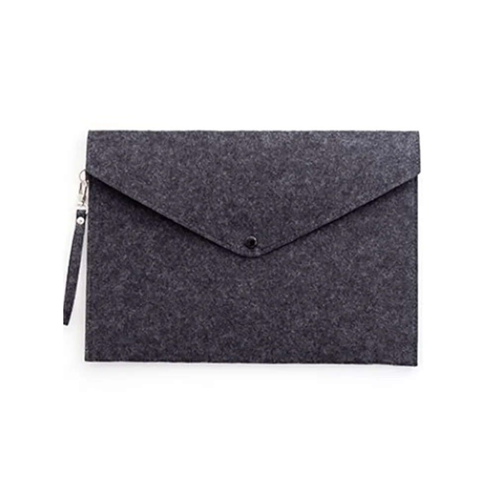 Dark gray Портативный фетровый держатель, конверт, офисный портфель, сумка для документов, бумажный чехол, А4 папки, многофункциональный, для путешествий, для хранения на открытом воздухе - Цвет: Dark gray