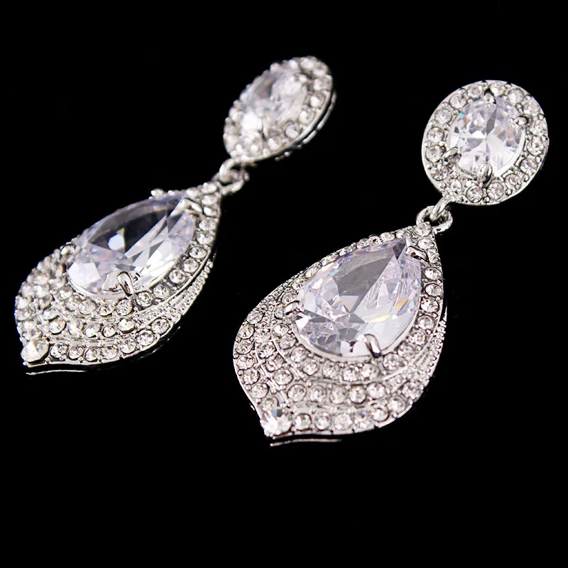 Роскошные Австрийские кристаллы модные ювелирные изделия серьги-гвоздики в