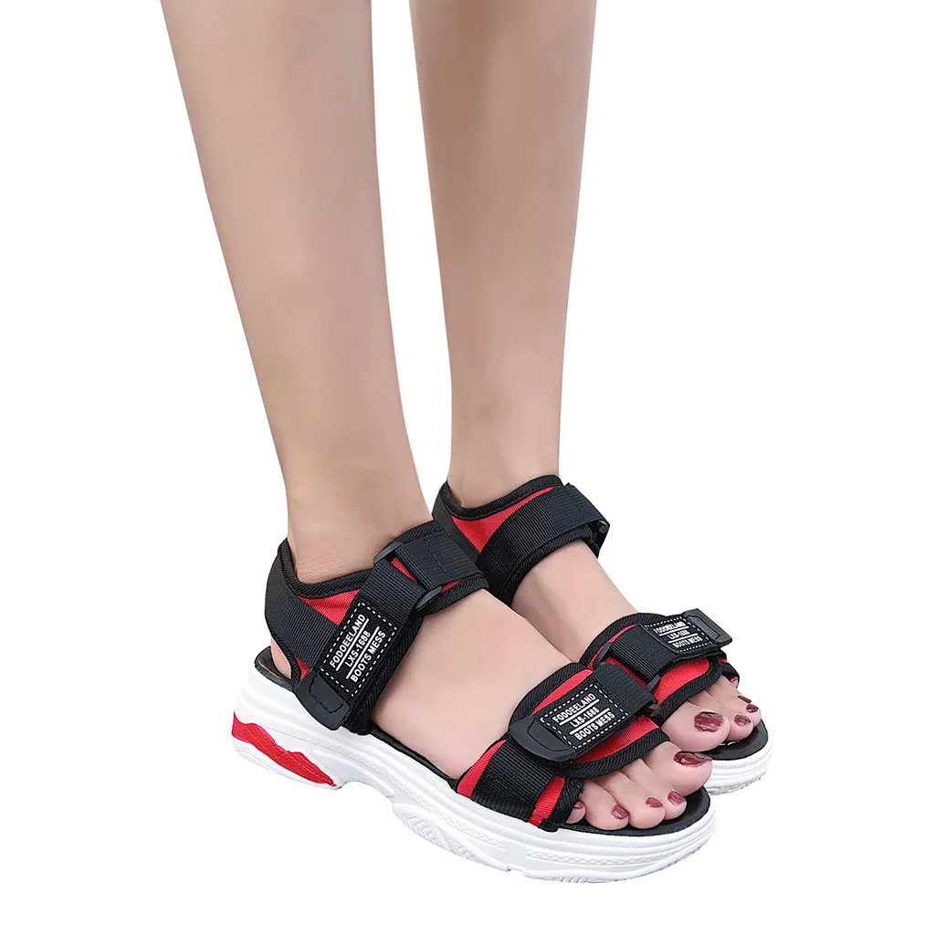 Женская обувь; коллекция года; Zapatos De Mujer; женские модные повседневные летние спортивные сандалии; обувь на толстой платформе и среднем каблуке; chaussures femme; Новинка