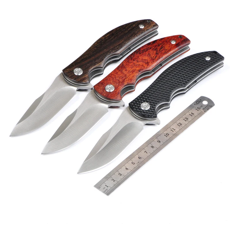 ZT0606 складной нож 8cr13mov лезвие G10/шарикоподшипник с деревянной ручкой охотничий