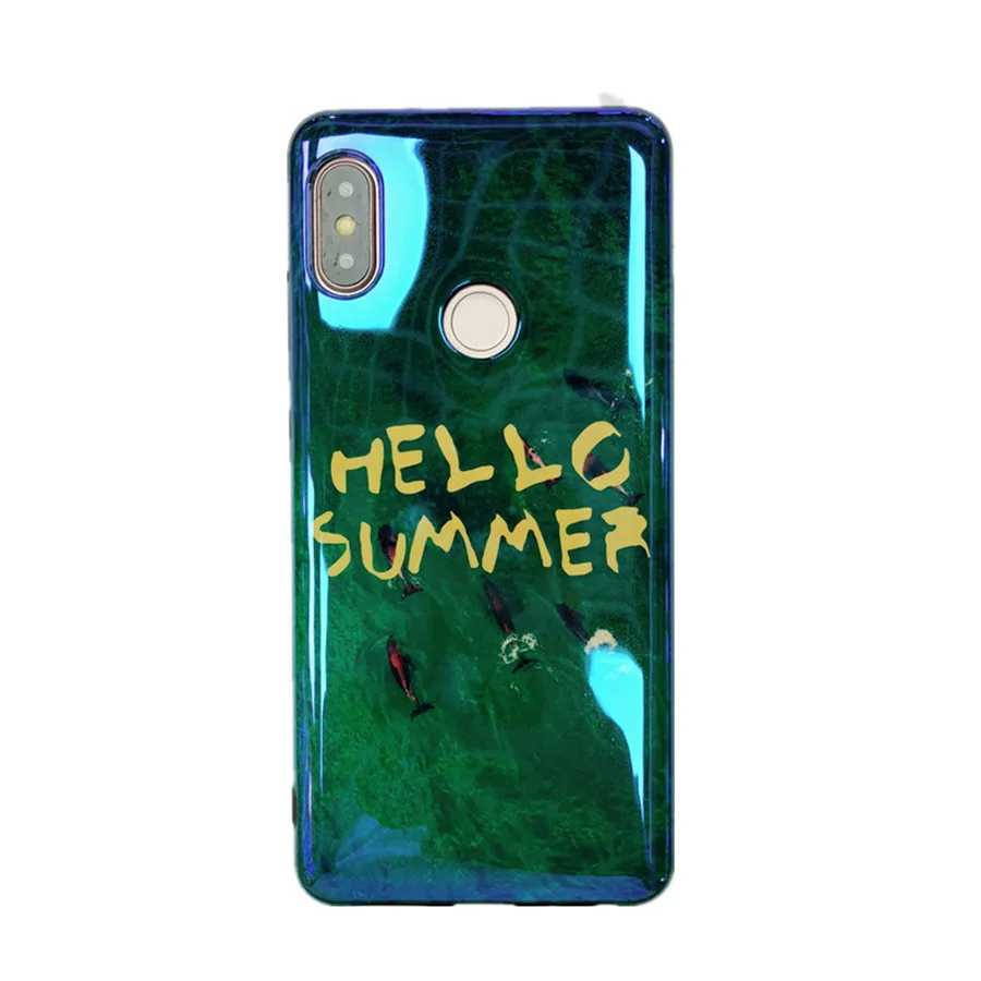 Чехол из ТПУ с тропическими листьями для xiaomi redmi note 7 mi A2 8 9 se 6x, чехол, Модный мягкий силиконовый чехол для телефона с рисунком blue ray