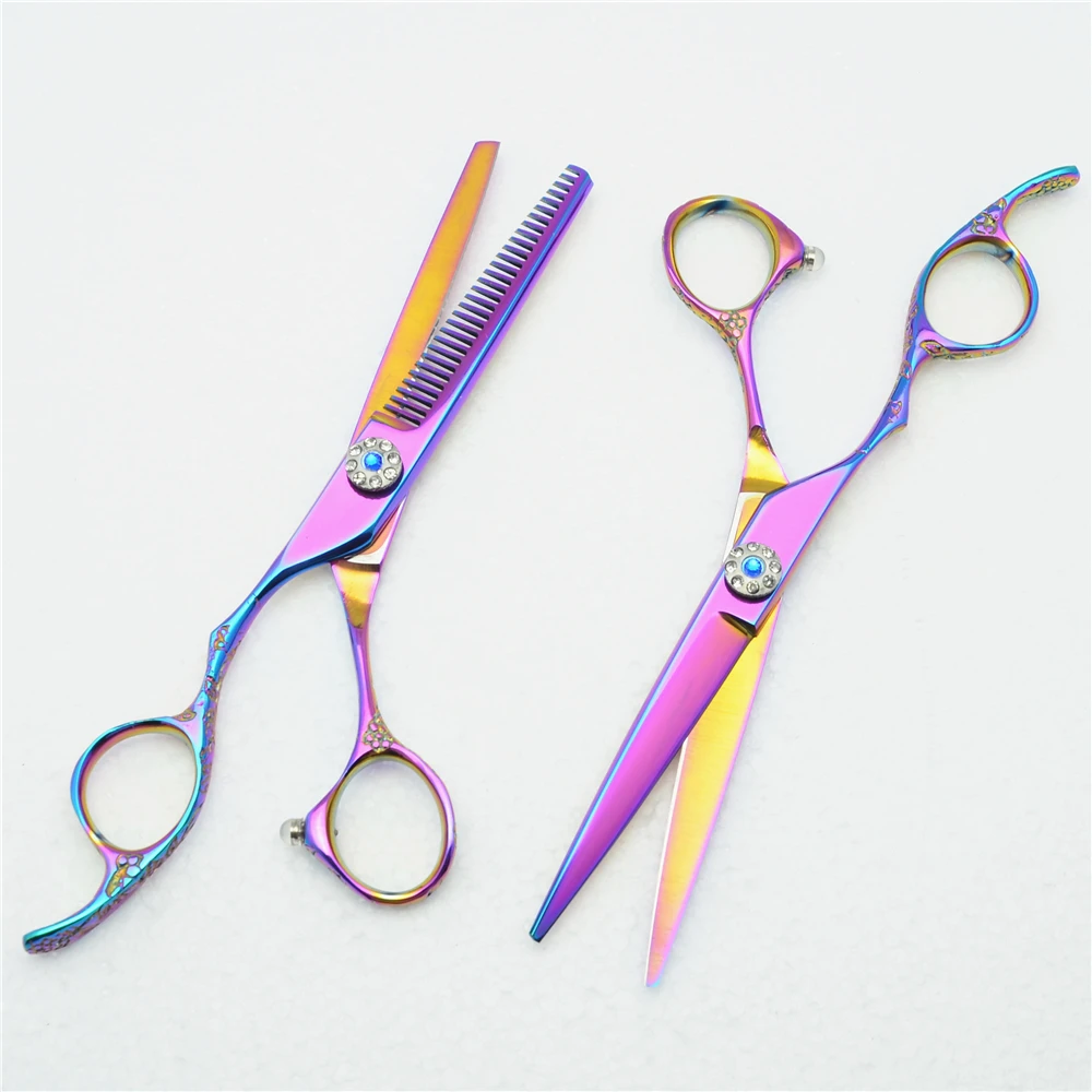 Профессиональные парикмахерские ножницы 2 шт. с логотипом 6 0 дюйма 440C | Ножницы