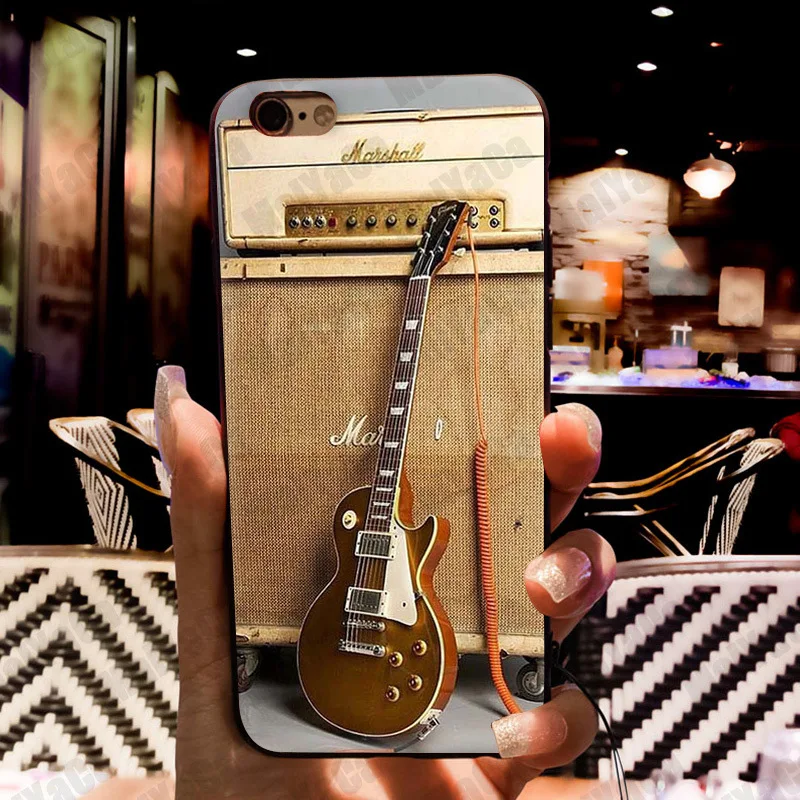 Чехол для телефона с гитарой Love Gibson iphone 11 12 Pro XR XS Max 8 7 6 6S Plus X 5 5S SE | Мобильные