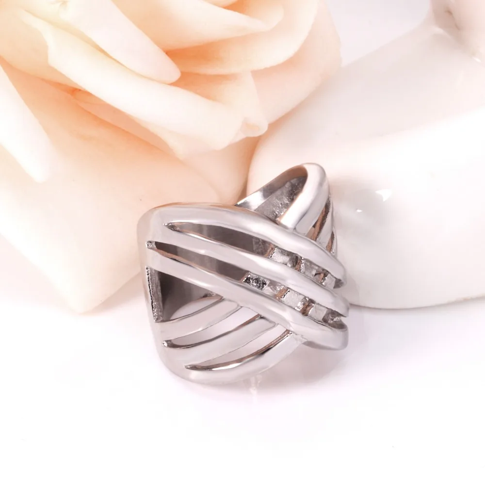 LUXUSTEEL Stainless Steel Rings Gold/Silver Color Size 8-10 Geometry Wedding Fashion Accessories Gift | Украшения и аксессуары