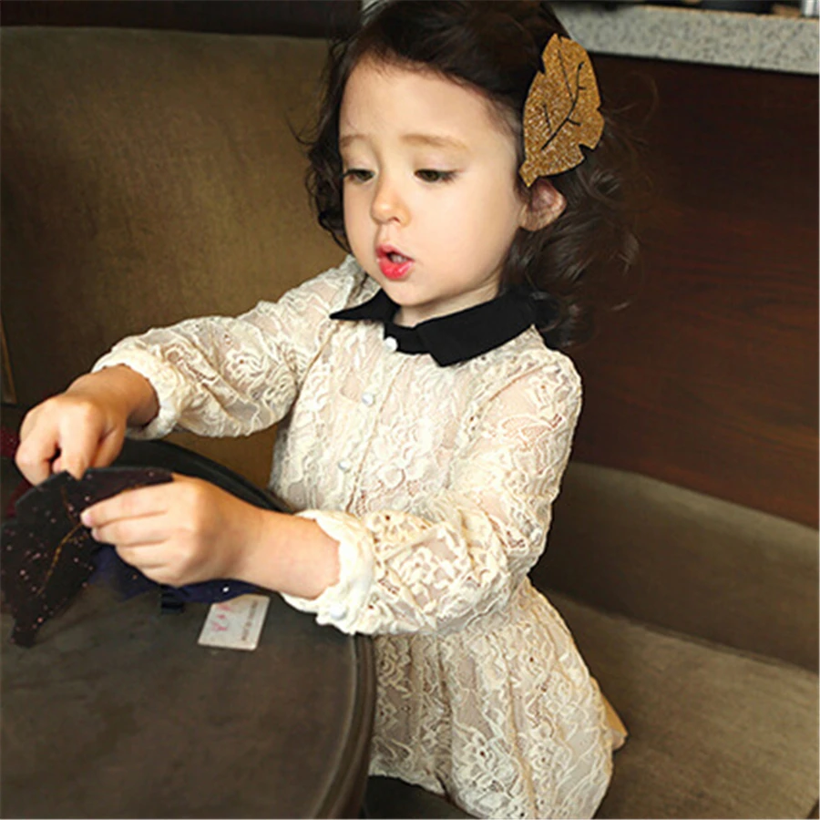 Одежда для малышей девочки дети праздничная одежда Фея Кружево цветочные