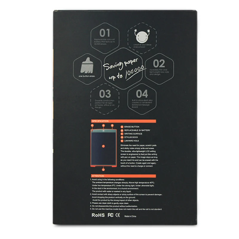 1" ЖК-электронный цифровой планшет Boogie Board простой стилус доски для записей детская письменная доска для рисования планшет детский подарок