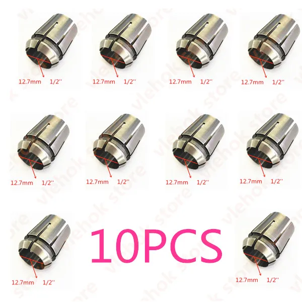 10PCS 1/" 12,7 мм втулка конусная Зажимная фреза Замена для MAKITA 3612BR 3612C 3612 RP1800 RP2300 патрон электроинструмент аксессуары электрические инструменты - Цвет: 10PCS