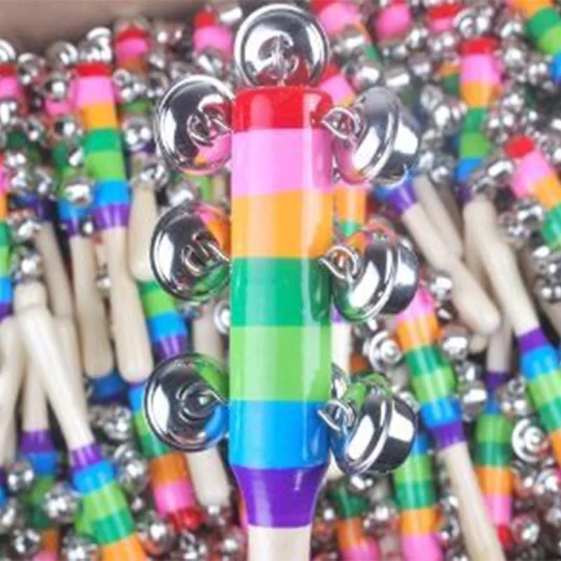 

Montessori Kids Baby Toys Wood Rattles Rod Ringing Bell Music Learning Educational Preschool Training Brinquedos Juguets