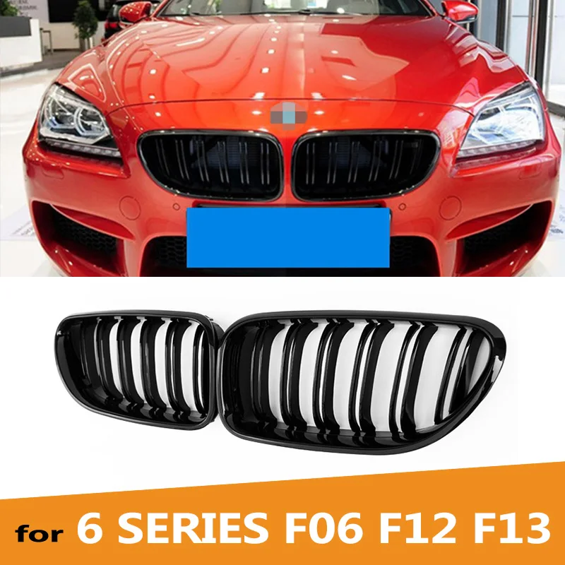 VOE F06 F12 F13 M6 look ABS черный глянец Авто Передняя гонки гриль решетка для BMW 6 серии f12 640i