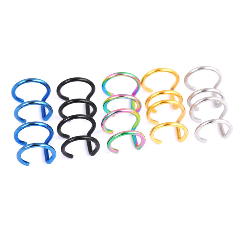 1 шт. серьги в стиле панк-рок клипсы для ушей серьги-манжеты без пирсинга с