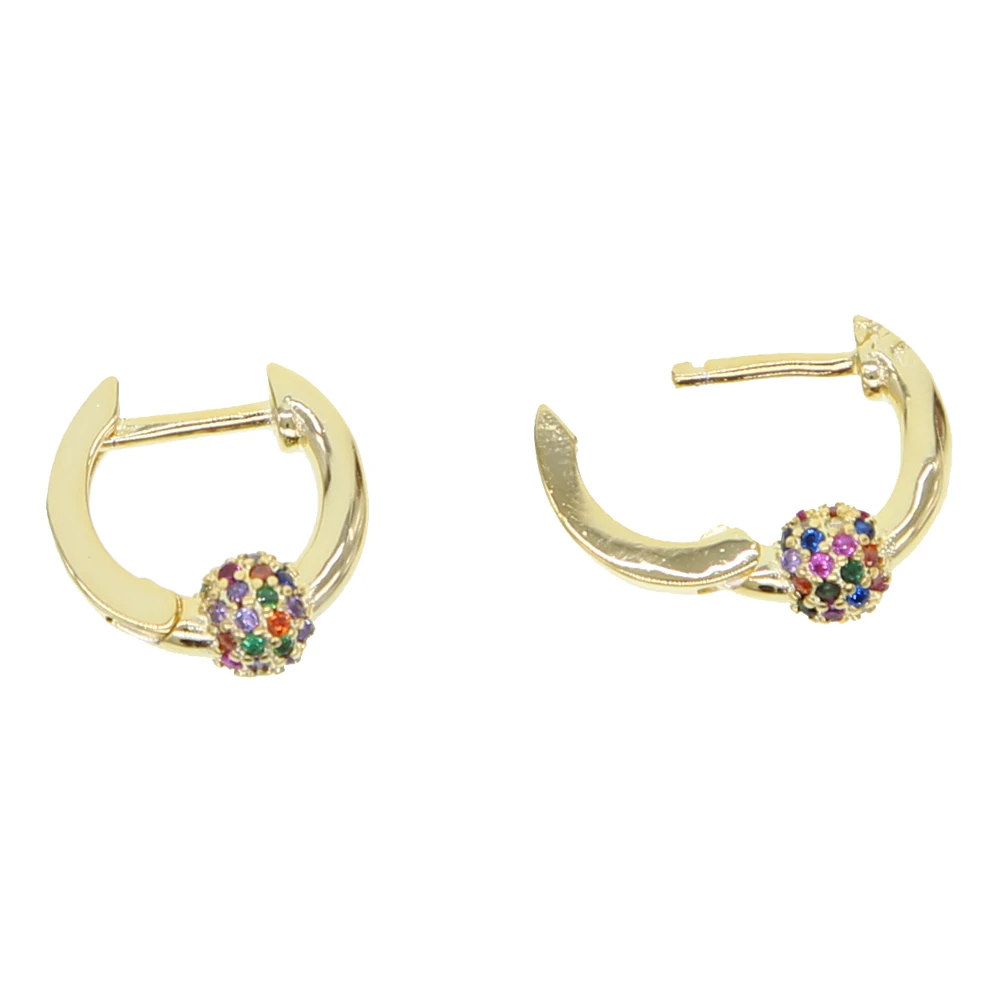 2021 классические разноцветные Круглые серьги-кольца с фианитами маленькие обручи