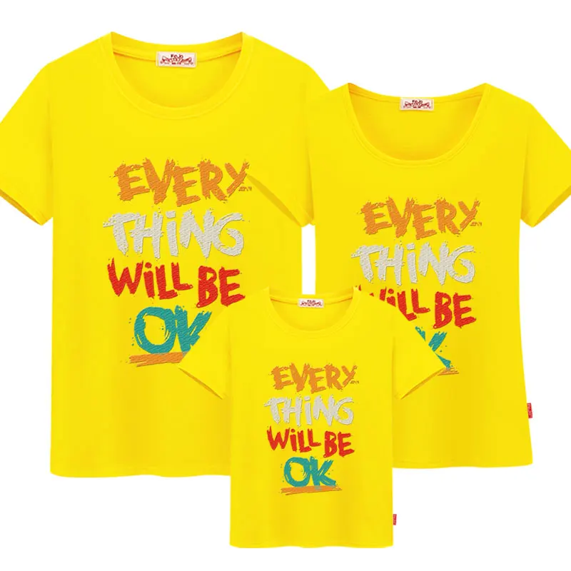 Одинаковые комплекты одежды для семьи летние одинаковые Семейные футболки