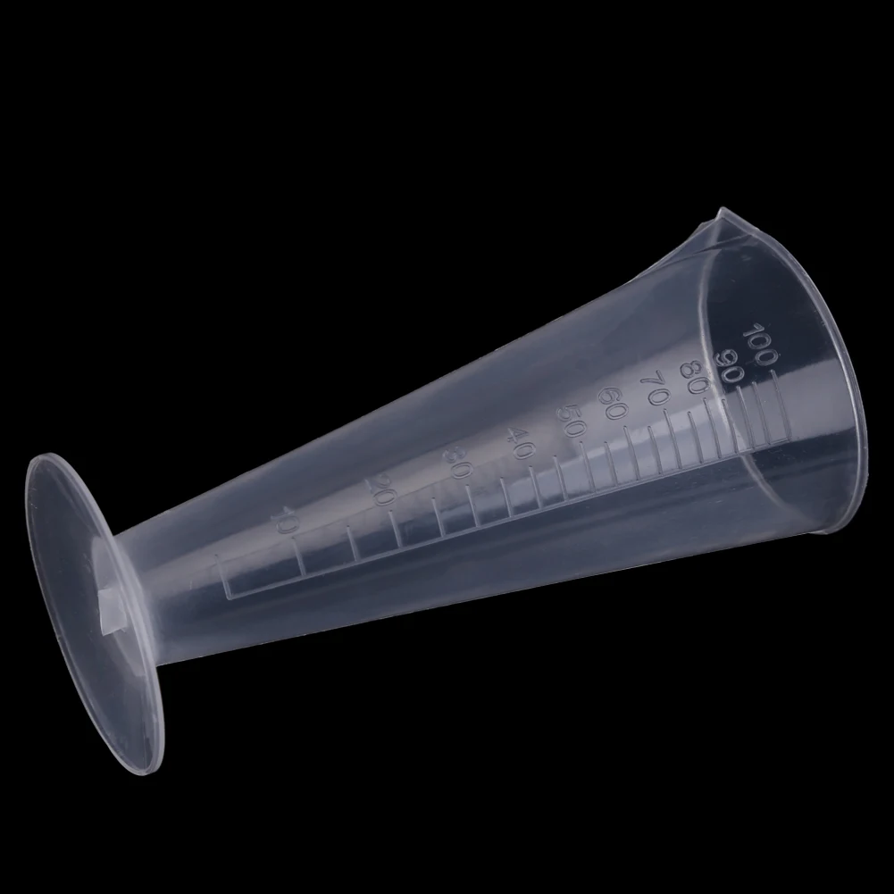 Новейшие конические выпускные Пластиковые мерные чашки 100 мл круглая основа Лот