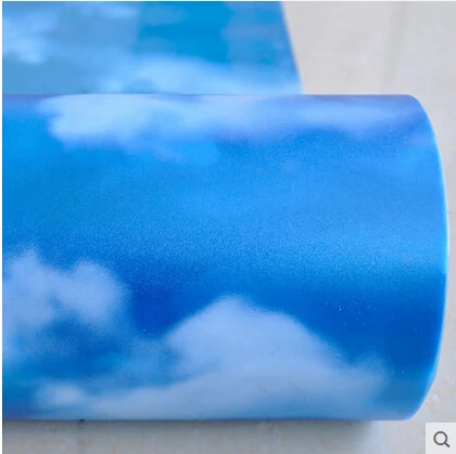 Высококачественная стеклянная пленка «Голубое небо и белые облака», оконная бумага, матовый Непрозрачный цвет, декоративная мебель, наклейка на раздвижную дверь