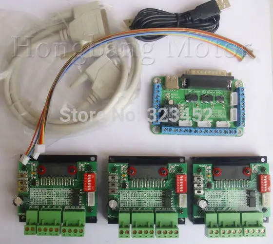 

Free shipping CNC Router 3 Axis Kit,TB6560 3 Axis Stepper Motor Driver Controller Board,for nema23 two-phase,3A stepper motor