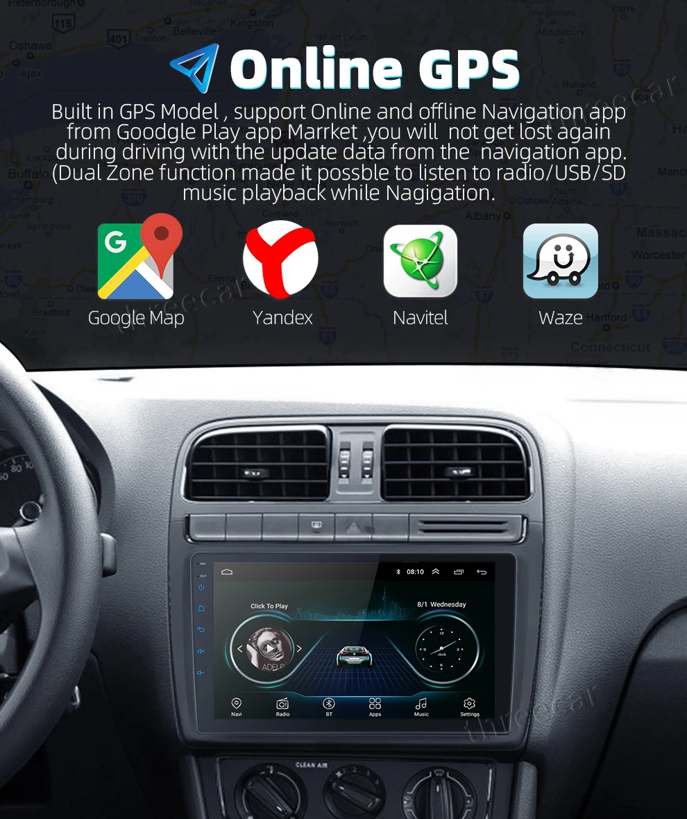 9/10 дюймов Android сенсорный экран 2Din автомобильное радио gps Мультимедиа Авторадио Навигация Wifi Bluetooth 2 din android автомобильное радио