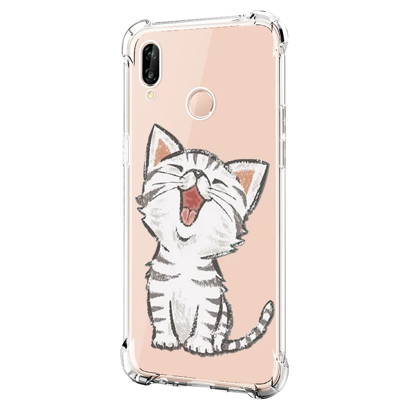 xiaomao Подушка безопасности для Чехлы из мягкого ТПУ для huawei Коврики 30 Lite 10 20 P20 P30 Lite P Smart Y6 Y7 Y9 Prime Honor 20i 10i 9X8X10 7A Pro Чехол - Цвет: xiaomao