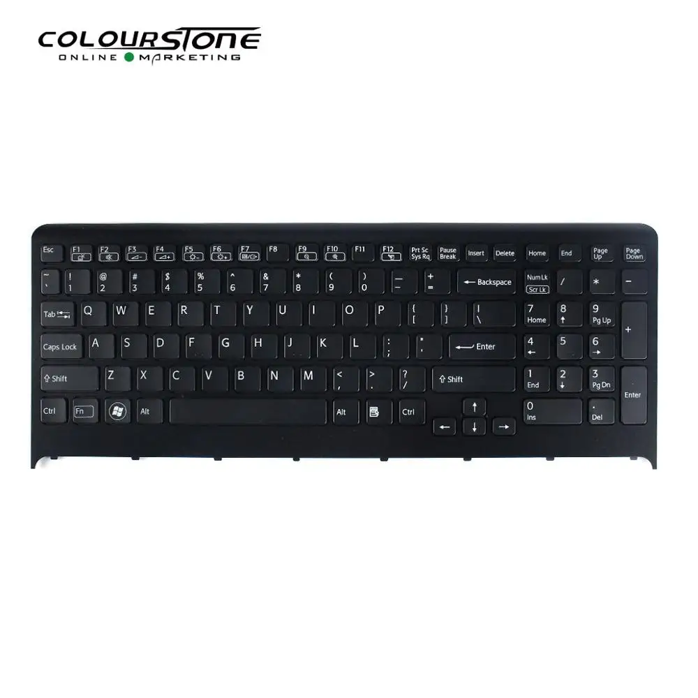 Американская клавиатура для Sony Vaio VPC F2 VPC-F2 F21 F22 F23 серии черная раскладка клавиатуры ноутбука часть с подсветкой с черной рамкой
