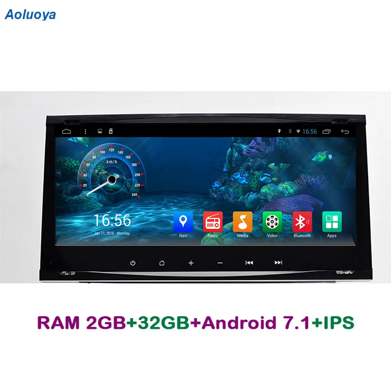 Aoluoya IPS RAM 2 ГБ Android 7 1 автомобильный dvd плеер для Ford Focus Transit Galaxy Mondeo Fiesta C max S Kuga радио