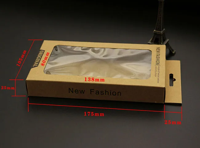 Большой размер крафт бумага модный пакет ПВХ пластиковое окно розничная