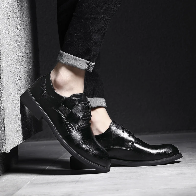 ZUNYU/Новая мужская качественная обувь из лакированной кожи; Zapatos de hombre; Размеры: черная кожаная мягкая мужская обувь; мужские классические оксфорды на плоской подошве
