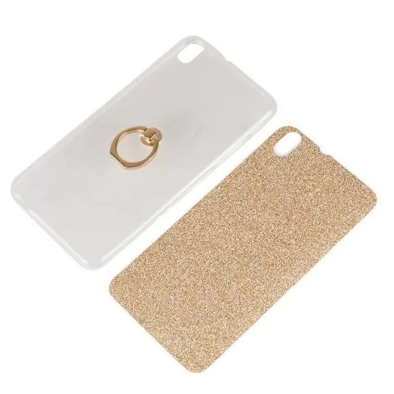 Cover Mobile Phone Case For HTC Desire 816 D816 5.5&quot TPU Silicone Gel Transparent Shell Flash Glitter Powder Finger Ring Stent |