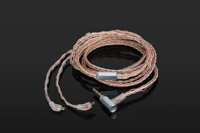 3.5mm OCC с серебряным покрытием 8-ядерный 0,78 мм 2pin CIEM разъем обновления заменить равновесные наушники кабель Универсальный-2,5 мм/3,5 мм/4,4 мм - Цвет: 3.5mm