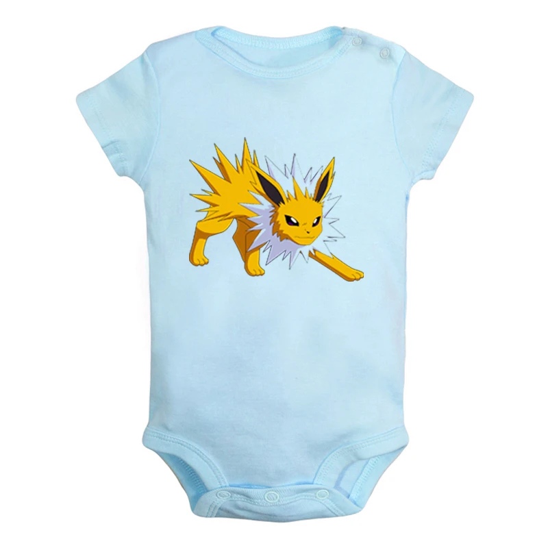 JbBaby952BLD Детский комбинезон с покемоном Иви из мультфильма Jolteon Vaporeon для новорожденных мальчиков и девочек, Униформа-комбинезон с принтом - Цвет: JbBaby952BLD