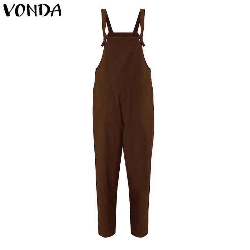 

VONDA Maternity Pants 2021 Pregnant Rompers Womens Jumpsuit Casual Loose Pregnancy Overalls Playsuits Trousers Bottoms Oversize