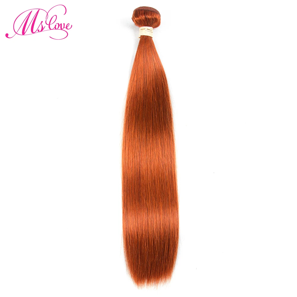 MS Love Pre colored#350 Orange P4/27 бразильские прямые человеческие волосы пряди 1 шт. не Реми человеческие волосы для наращивания 100 г