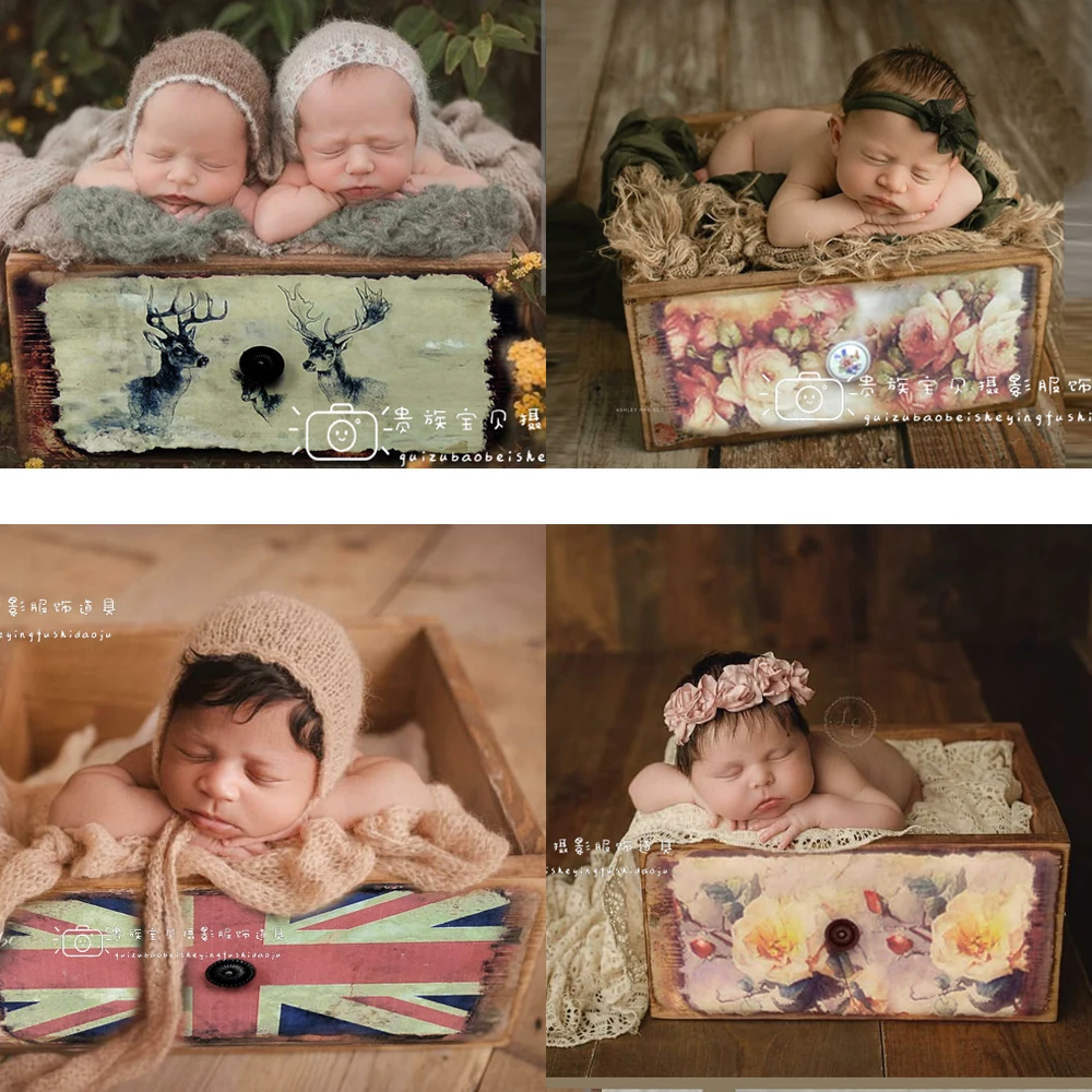 Новорожденный ребенок Фотография реквизит корзина infantile фотография двойной