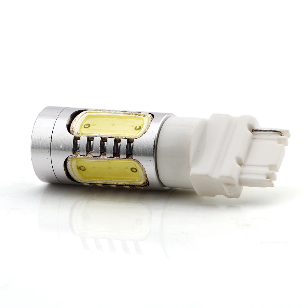 YM E-Bright 2 PCS T25 3157 P27/5W COB 7.5W 12V 24V LED Car Lights Auto Bulbs White Amber Turn Signal Brake Lamps | Автомобили и