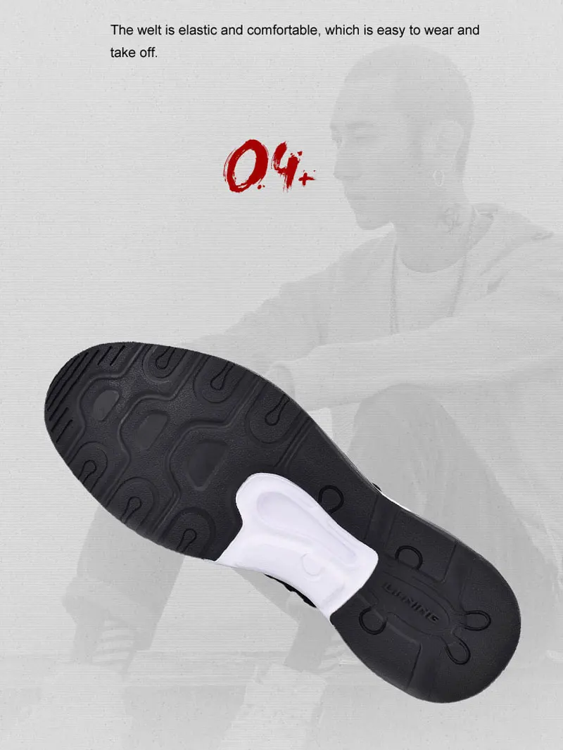 Li-Ning/Мужская обувь WG с пузырчатым лицом для образа жизни; классическая спортивная обувь с подкладкой из монопряжи; дышащие кроссовки; AGCN021 YXB154
