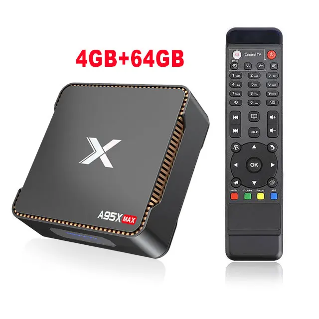 Запись видео Android tv Box 8,1 A95x Max X2 4 Гб 64 Гб Amlogic S905X2 четырехъядерный 2,4G& 5GH Wifi 1000M 4K HD Smart tv Box HDD& SSD - Цвет: 4GB  64GB