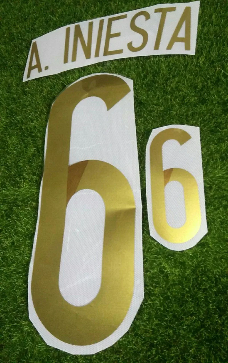Испания золото Nameset Испания A. iniesta Xavi David Villa Torres Alonso Nameset печать настроить любое имя печать номера