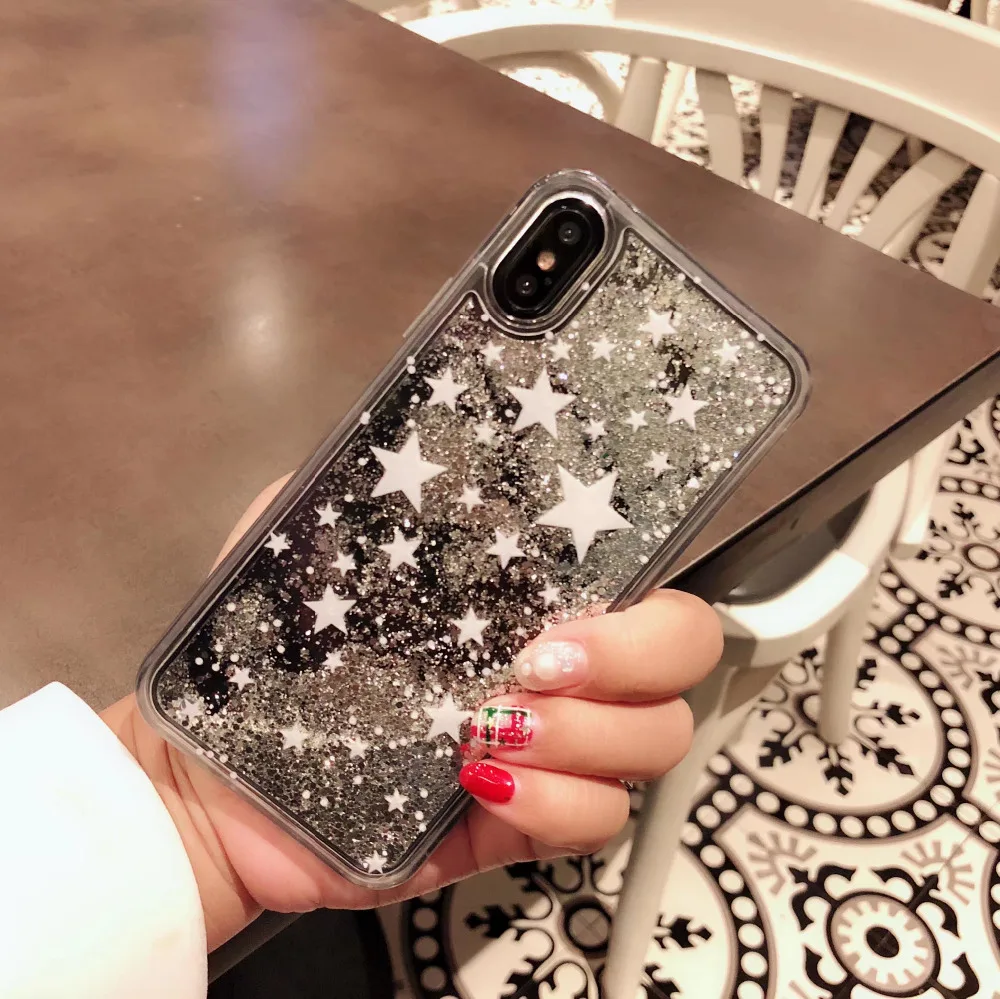 Чехол Blucub star quicksand для iphone 8 7Plus с динамическим жидким блеском чехол 6 6s Plus Стильный