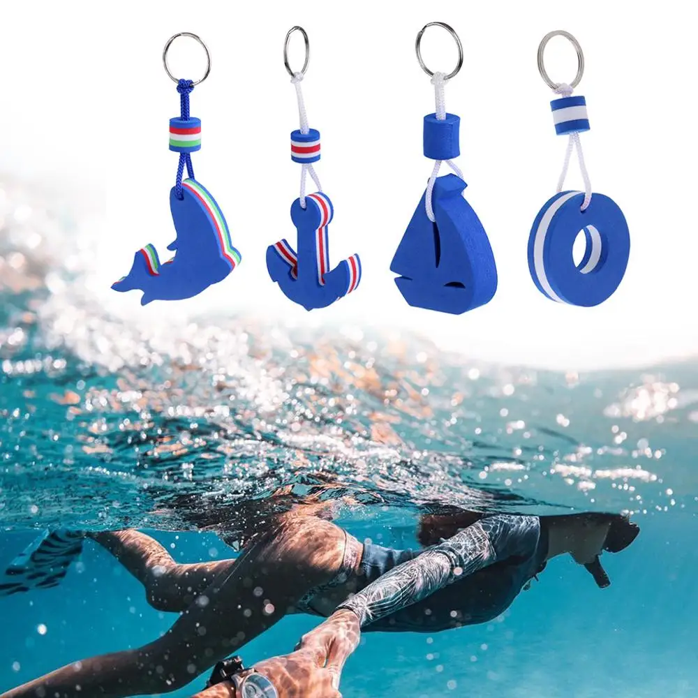 

4 Pcs Yachting Boating Sailing Floating Keychain Keyring Key Ring Blue for Fishing Flatable Boat Replacement Accessories