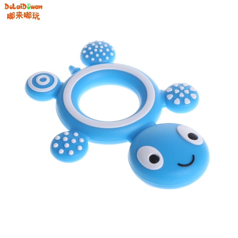 Безопасная черепаха, Детская пищевая Силиконовая пустышка, Прорезыватель для зубов, пустышка, черепаха, BPA бесплатно, 27 цветов - Цвет: As shown