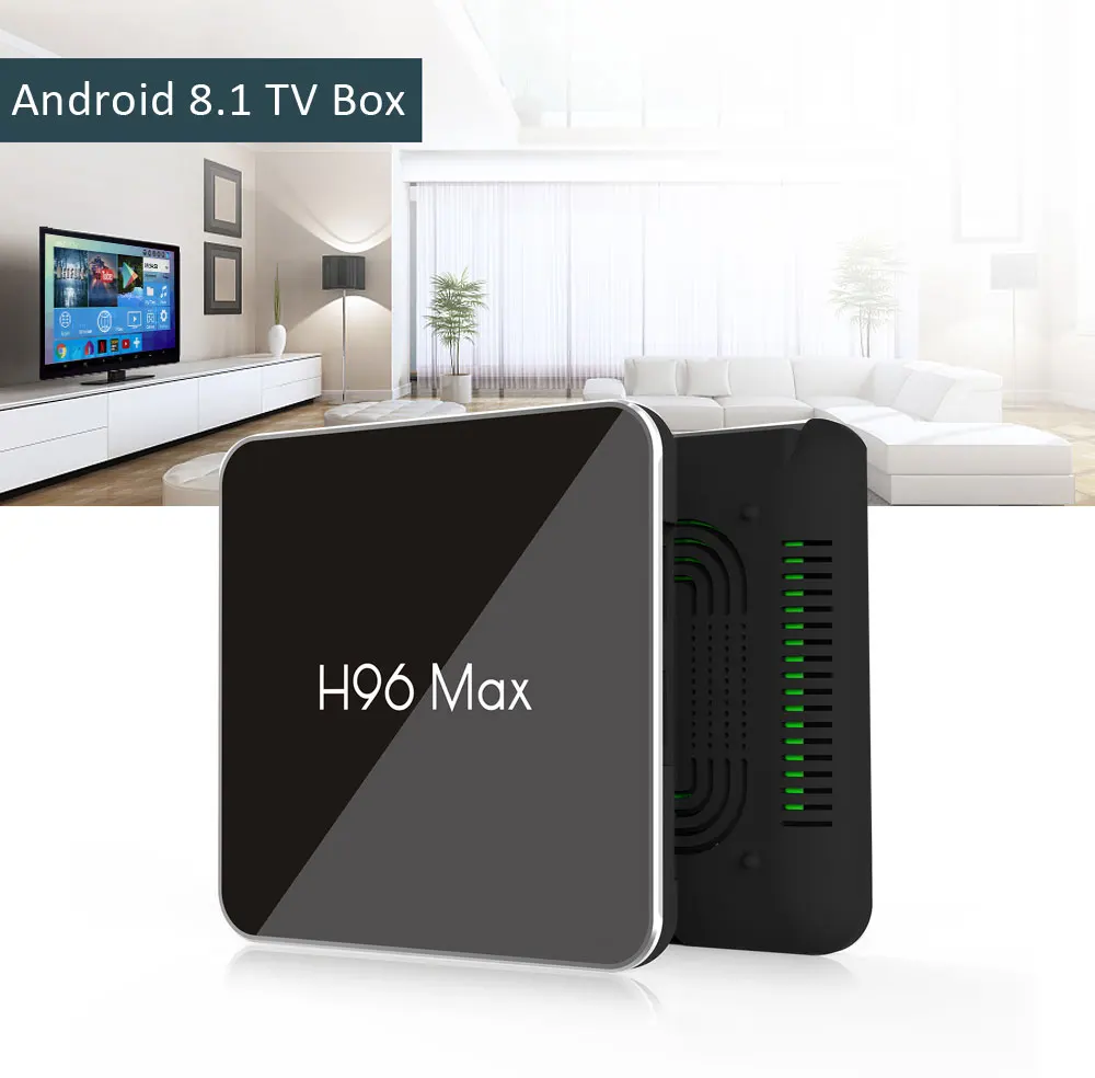H96 Max X2 Смарт ТВ приставка Android 8,1 S905X2 четырехъядерный 2 Гб 16 Гб 2,4g/5g wiFi USB3.0 H.265 телеприставка Pk X96 MAX 4 k медиаплеер