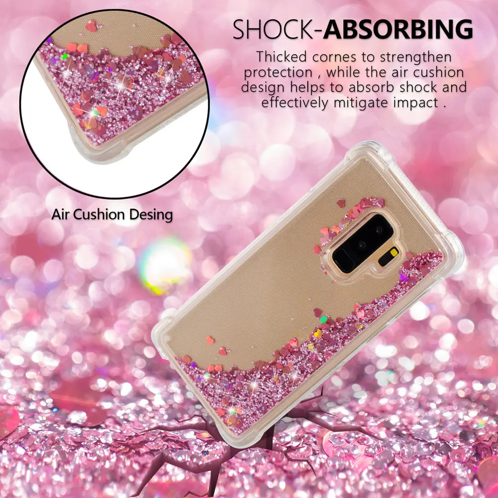 Glitter Stars Phone Case for Samsung Galaxy S9 Plus S9+ G965 G965F SM-G965F SM-G965F/DS Quicksand Soft Back Cover 9s 9 s 9Plus |