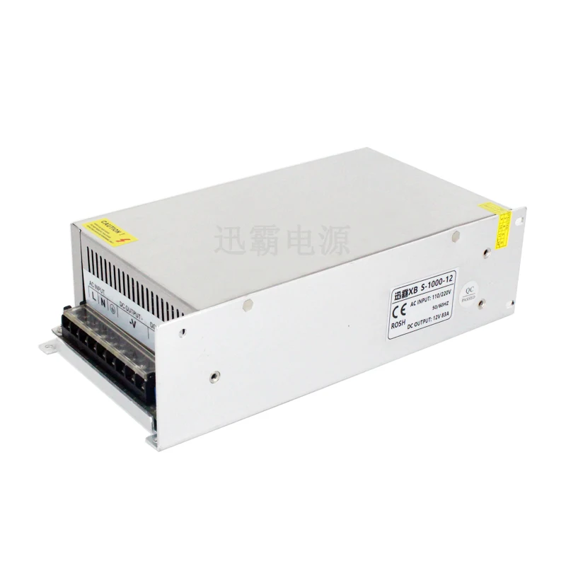 

12V 83A 1000W Universal Regulated Transfomer Switching Power Supply Driver for CCTV camera LED Strip AC 100-240V Input to DC 12V