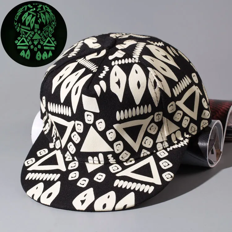 Модная женская и мужская флуоресцентная хип-хоп шляпа светящаяся Gorras Конопляный лист бейсболки флуоресцентные Casquette snapback парусиновая шляпа - Цвет: 004