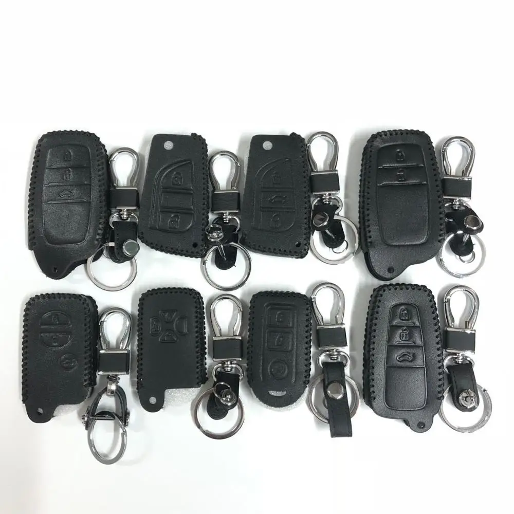 Кожаный чехол для ключей автомобиля Toyota Land Cruiser камера заднего вида Prius Crown CHR C-HR