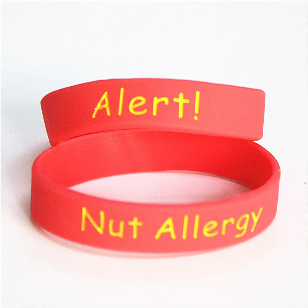 LUKENI 1 шт. предупреждением на английском о гайка не вызывает аллергии Wristband