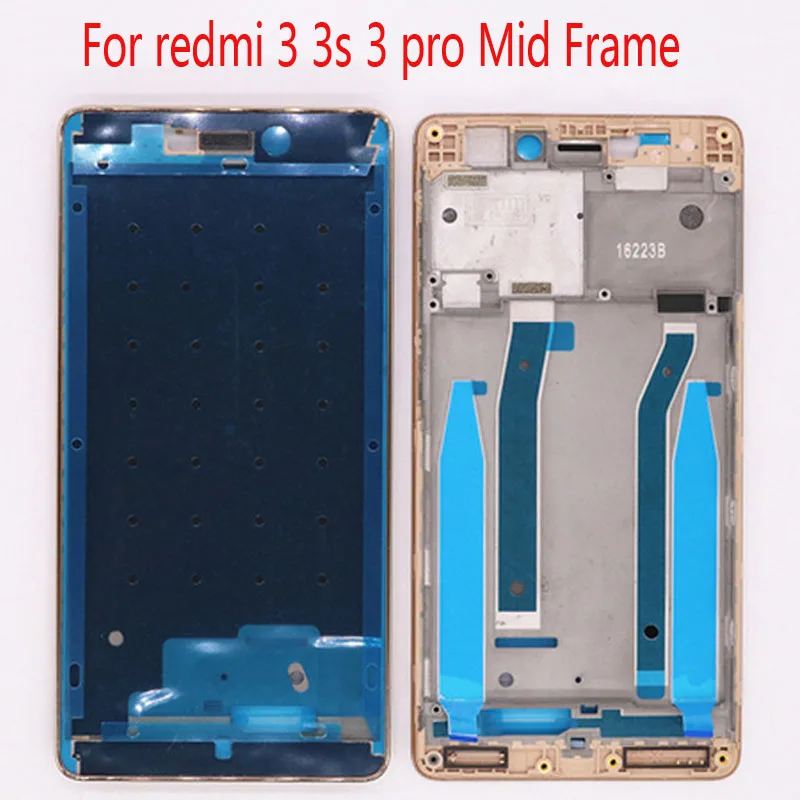 Замена запасных частей Mid Лицевая панель рамка для Xiaomi Redmi 3 3s 3 Pro средняя пластина поддерживающая рамка для ЖК-дисплея корпус