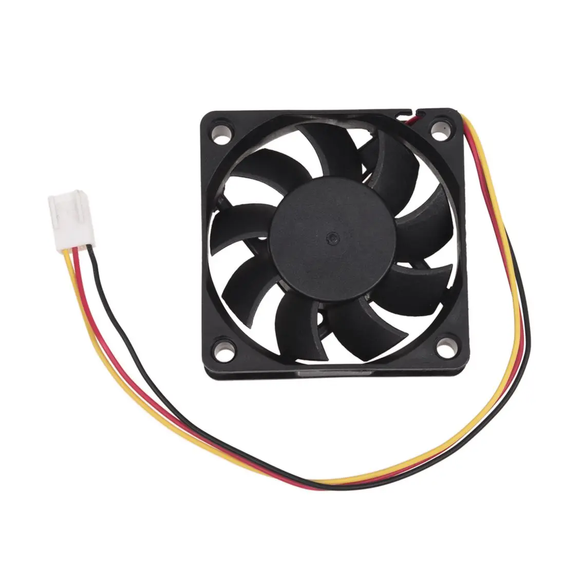 DC 12V 0.2A черный Пластик 3-контактный разъем ПК компьютер чехол Вентилятор охлаждения 60x60 мм