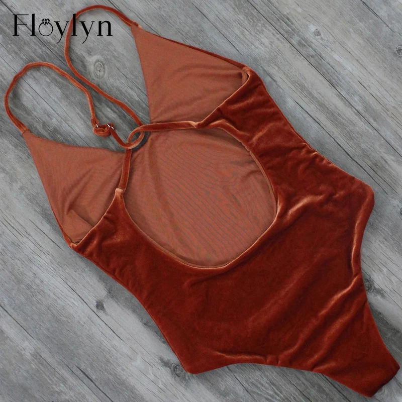 FLOYLYN бархатный купальный костюм сексуальные женские купальные костюмы с