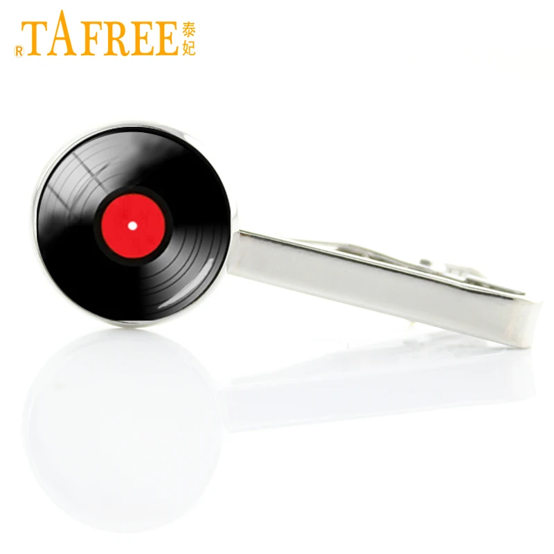 TAFREE Новинка виниловые пластинки фото булавка для галстука Новая музыка официальная одежда зажимы для галстука Ретро Ворон сугер Череп Скелет зажим для галстука T141