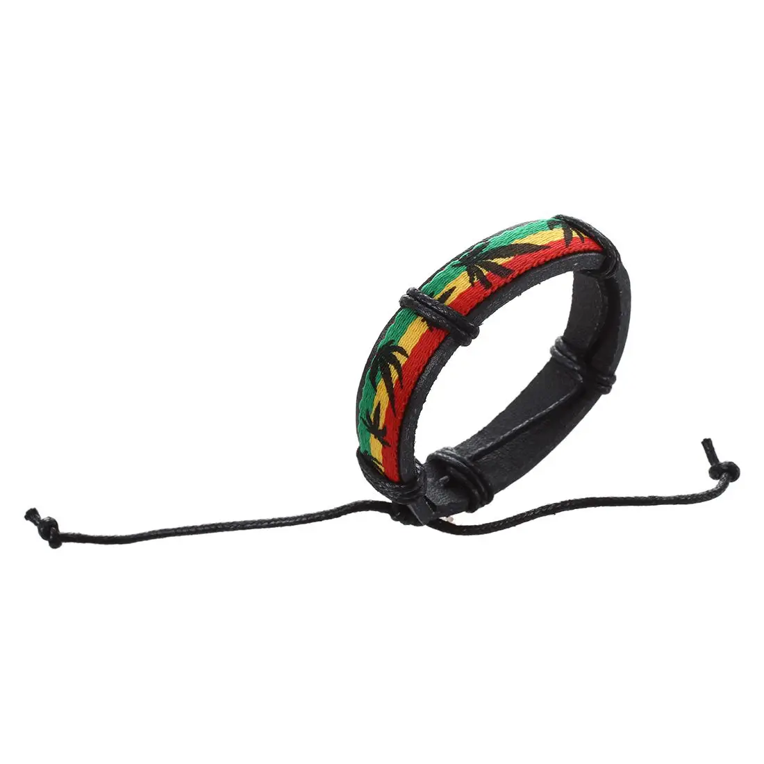 Хип хоп стиль браслет из искусственной кожи с листьями конопли|leather bracelet|bracelet